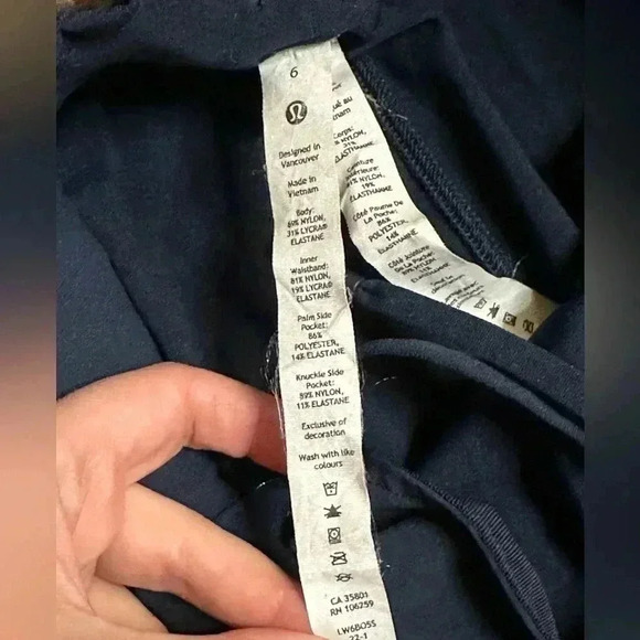 lululemon Navy Blue Straight Leg Blue Jogger High Waist Size 6 - Picture 5 of 6